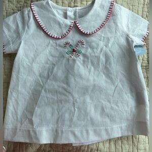 Little English peppermint embroidered shirt